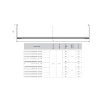 Лестничный лоток EKF 100х300х3000-1,2 мм 2 шт по 3 м LT100300-1,2
