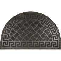 Коврик SUNSTEP резиновый, 40х60 см, Акрополь, полуовал, черный 31-039