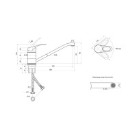 Смеситель для мойки СЛАВЕН с коротким изливом 150 мм, одноручный СЛ-ОД-Б20