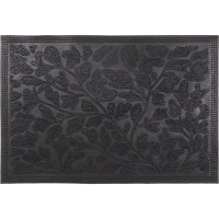 Коврик SUNSTEP резиновый, 40х60 см, Листва, черный 31-025