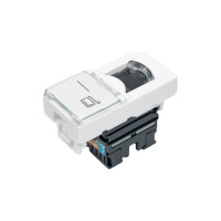 Вставка LANMASTER Mosaic, со шторкой и увеличенным окном маркировки, LAN-SIP-22U6-WH