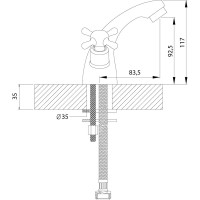 Смеситель для раковины Rossinka H02-61R