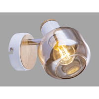 Спот Rivoli Kalisto W1, белый/светлое дерево, 1хE14, 40W, 8/288 Б0047090