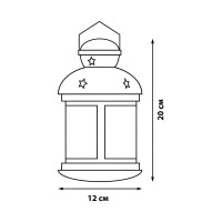 Фонарь со светодиодной гирляндой внутри Uniel ULD-L1220-010/DTB/RGB WHITE, на батарейке UL-00005490