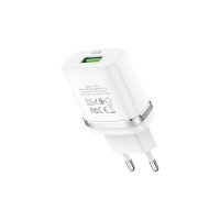 Зарядное устройство Hoco 18Вт, 3А, QC3.0, 1хUSB, C12Q, белый, коробка, 6931474716262