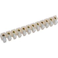 Винтовой зажим General Lighting Systems GZV-15-12-W, 15А, 12 пар, полиэтилен, белый, 1/10/400 475404