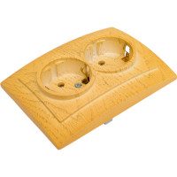 Розетка NILSON 2СП з/к клен Touran wood 24281025