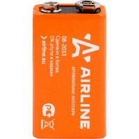 Батарейка Airline 6LR61/Крона, 9V, щелочная, 1 шт. 9V-01