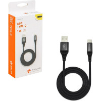 Зарядный универсальный дата-кабель Airline USB Type-C, нейлоновая оплётка ACH-C-25