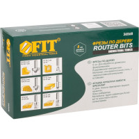 Фрезы по дереву кромочные (6 шт; хвостовик 8 мм) FIT IT 36568
