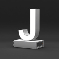 Светодиодная буква J ABCMIX магнитное соединение, 100 мм -J-100-magnetic