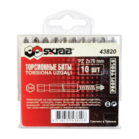 Биты торсионные антислип (10 шт; PZ2; 70 мм) SKRAB 43820