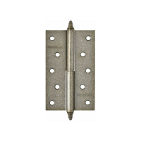 Петля НОРА-М 610-5" застар.серебро левая 125x75x2.5 5454