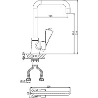 Одноручный смеситель для кухни RUSH с поворотным изливом TE2835-23