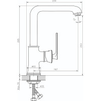 Одноручный смеситель для кухни RUSH с поворотным изливом, золото FLG0835-2