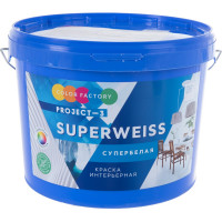 Краска ФАБРИКА ЦВЕТА ВД-АК-Project-3 супербелая SUPERWEISS 14 кг ТД000003338