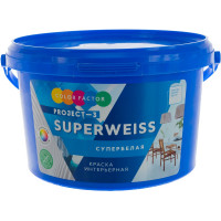 Краска ФАБРИКА ЦВЕТА ВД-АК-Project-3 супербелая SUPERWEISS 3 кг ТД000003339