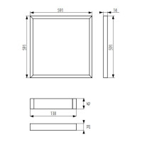 Светодиодная панель KANLUX AVAR 6060 40W-NW/ 26770