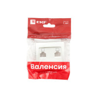 Лицевая панель 2-местной розетки EKF PROxima Валенсия, RJ-45, жемчуг ESK02-L-035-50