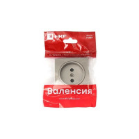 Лицевая панель 1-местной розетки без заземления EKF Валенсия 10 А, кашемир, с защитными шторками PROxima ESR10-L-022-40