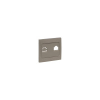 Лицевая панель розетки RJ-45 EKF Валенсия, 1-местная, кашемир PROxima ESK01-L-035-40