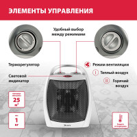 Электрический керамический тепловентилятор MTX FHC-1500 96416