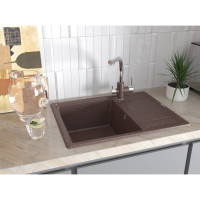 Гранитная мойка Paulmark FLUGEN 50-650 белый 650х500 мм PM216550-WH