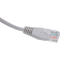 Патч-корд TWT RJ45-RJ45, 4 пары, UTP, категория 5е, 3 м, серый, TWT-45-45-3.0-GY