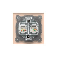 2-местная компьютерная розетка EKF Валенсия, RJ-45 кремовая PROxima EWK02-035-20
