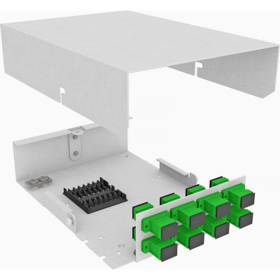 Настенный одномодовый укомплектованный оптический кросс TopLan КРНМ-Top-08SC/A-OS2-GY
