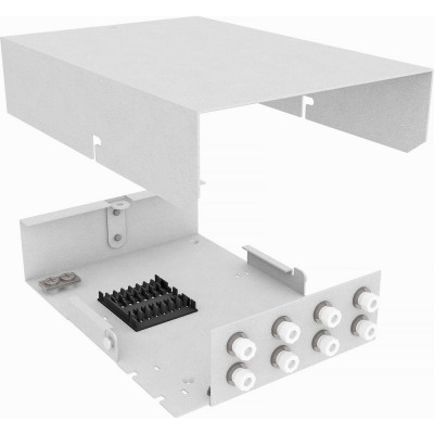 Настенный многомодовый укомплектованный оптический кросс TopLan КРНМ-Top-08FC/U-OM2-GY