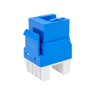 LANMASTER Модуль Keystone RJ45, кат.5e, UTP, 180 градусов, синий, LAN-OK45U5E/180P-BL