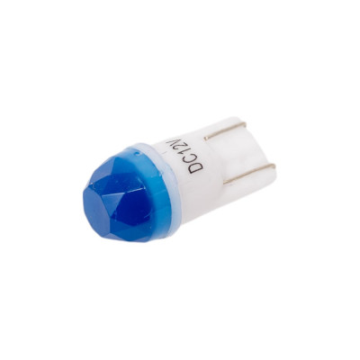 SKYWAY Автолампа диод T10W5W 12V 1SMD 1-конт керамика 3D Синяя Салон, габариты, номер, стопы S08201448