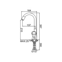 Смеситель для кухни Ledeme L4022-3