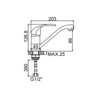 Смеситель для кухни Ledeme L4535-2
