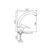 LEDEME Смеситель для кухни L5928-B 89430