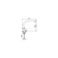 Смеситель для кухни Ledeme L5827-2