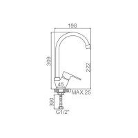 Смеситель для кухни Ledeme L5810