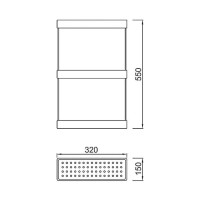 Прямоугольная полка LEDEME 3-ярусная, пластик L361-3 896447