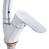 Смеситель для кухни RAIN Оникс высокий, картридж 35 мм., гайка, латунь 561-241