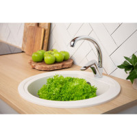 Смеситель для кухни RAIN Оникс высокий, картридж 35 мм., гайка, латунь 561-241