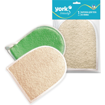 Мочалка из люфы YORK варежка 015010