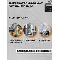 Теплый пол SPYHEAT МАТ SHMD-12-1380