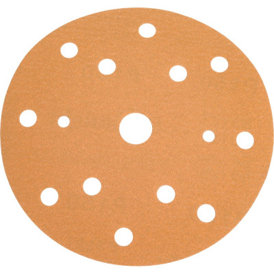 Круг шлифовальный GOLD B312T (5 шт; 150 мм; на липучке; 15 отв; золотистый; P150) SUNMIGHT 44309R
