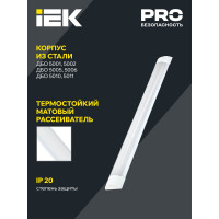 Светильник IEK, LED ДБО 5007 18вт 6500К IP20 600мм алюминий LDBO0-5007-18-6500-K03