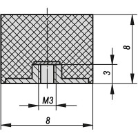 Резинометаллический буфер KIPP K0573.00800855