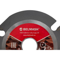 Диск пильный по дереву (115x3.8/2.2х22.2 мм; 3T) Белмаш RD136A