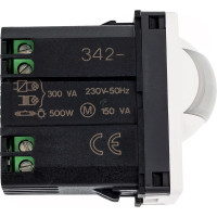 Проходной датчик движения Simon, 500Вт, узкий модуль, S27, белый 27342-34