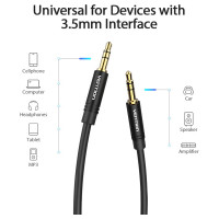 Аудио кабель Vention Jack 3,5 mm M/Jack 3,5 mm M - 1,5м, черный BAKBG