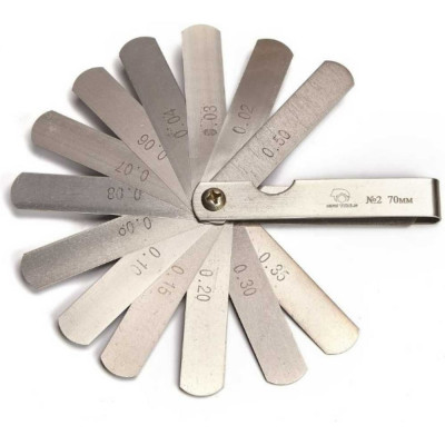 Набор щупов SDW TOOLS №2 0.02 - 0.5мм, 17 пластин, 70мм pg02070